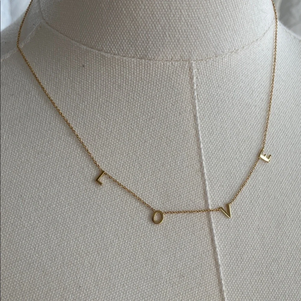 BYCHARI Gold LOVE Letter Necklace